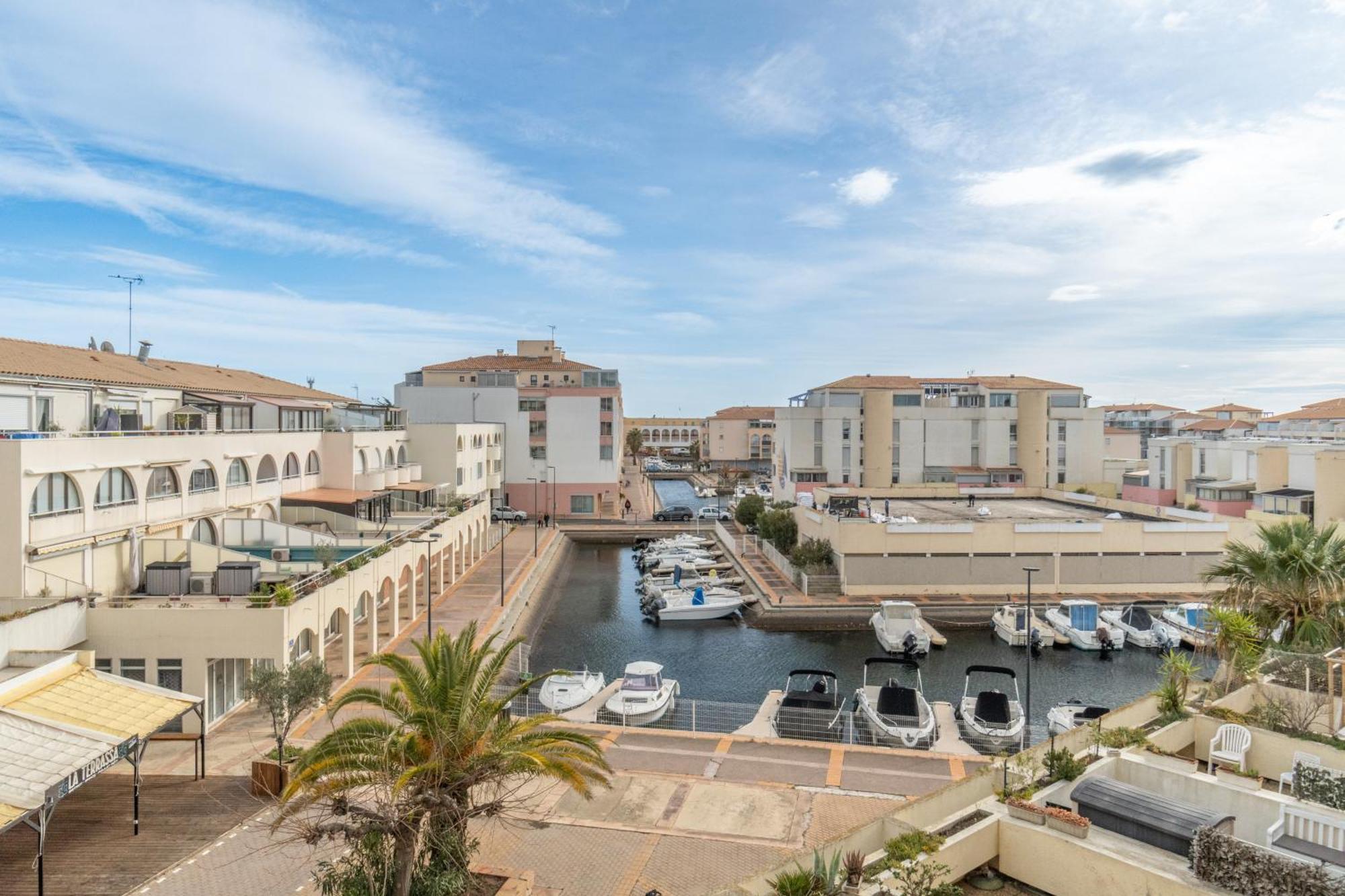 Appt T2 Cabine Clim Parking Privee Vu Mer Sète Buitenkant foto